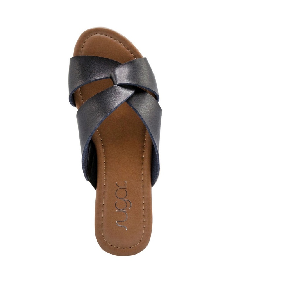 Sugar Women's Elegant Black and Tan Sandals